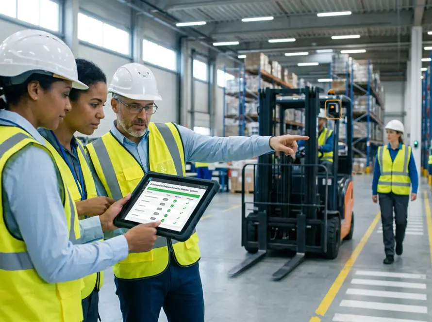 Comparing pedestrian detection systems for forklifts