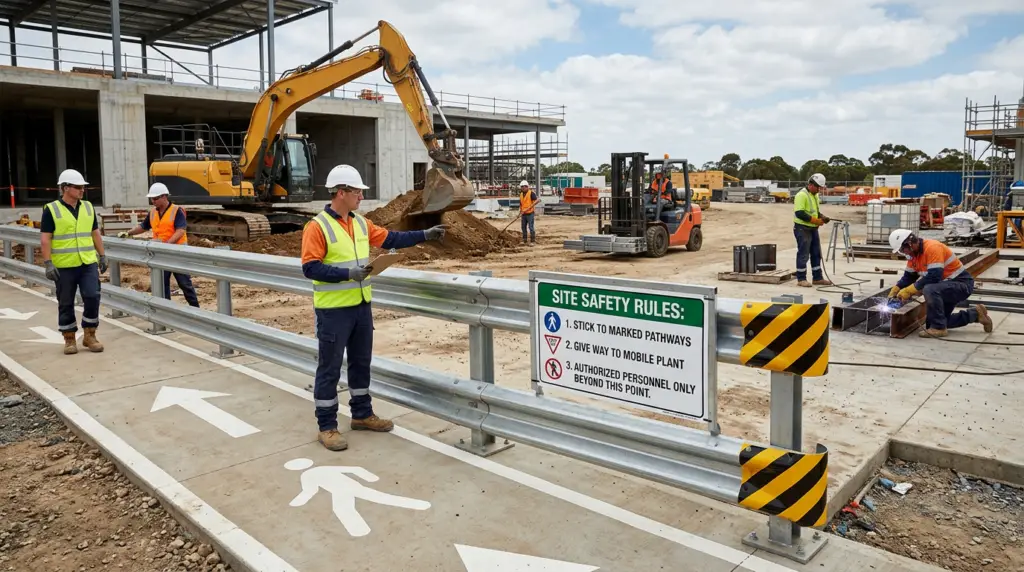 Assessing engineering controls on a construction site